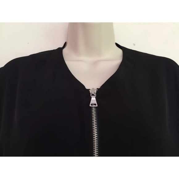 Express (Large) Matte Black Bomber Jacket EUC - Picture 3 of 6